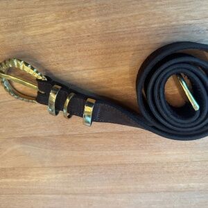 NEW Natalie Belt by Natalie Borton Designs, Chocolate Brown Suede, Size 1